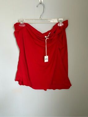 Khy mesh Red Draped Women's Skirt